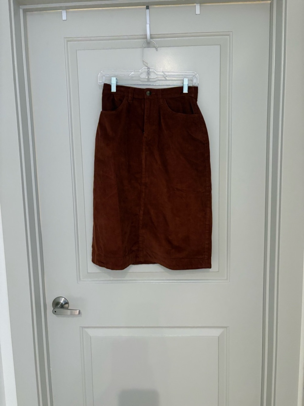 PACT Mahogany modern Brown Corduroy Skirt 
Organic Cotton NWOT Size XS